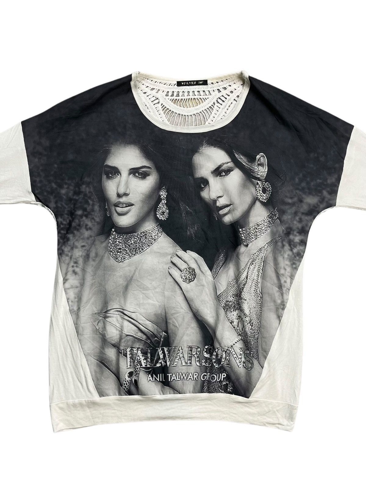 20471120 × Beauty Beast × Hysteric Glamour 2000s Talwarsons - Printed Face Glamour Top Size M / US 6-8 / IT 42-44 - 1 Thumbnail