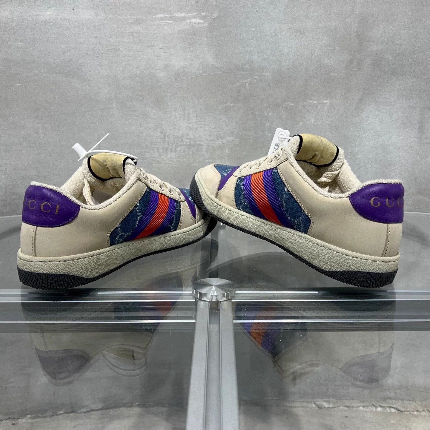 Gucci Gucci GG Enamel Blue Purple Sneakers EUR 35.5 Size US 5.5 / IT 35.5 - 5 Thumbnail