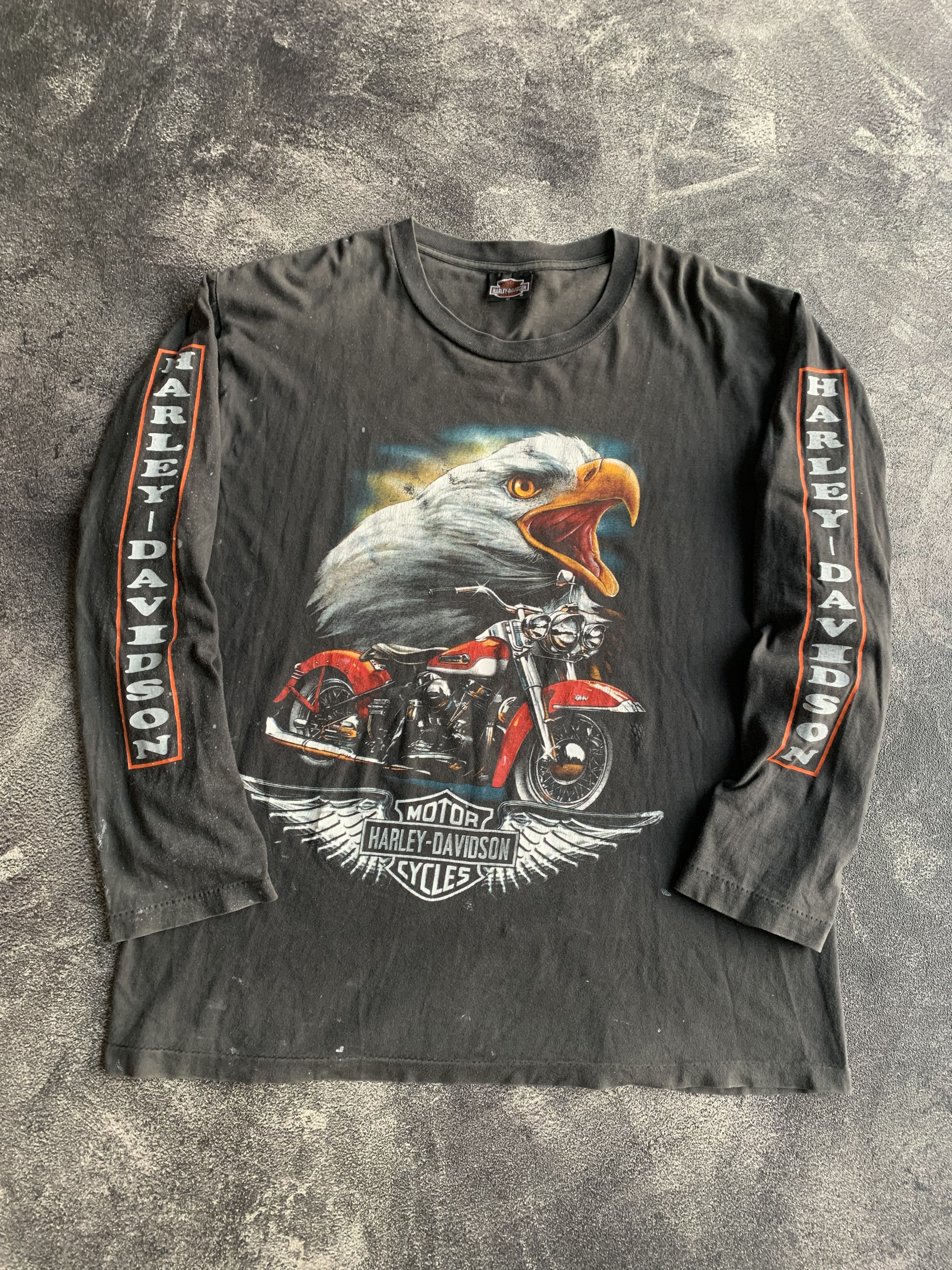 Harley Davidson 💎 Vintage Long Sleeve Harley Davidson Tee Size US XL / EU 56 / 4 - 2 Thumbnail