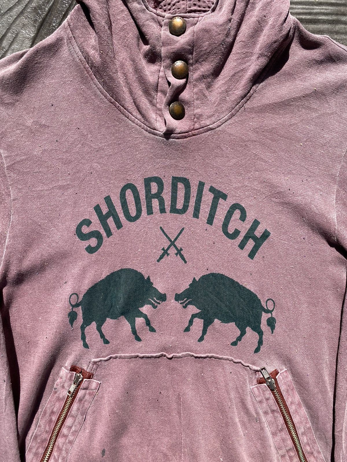 R.Newbold × Vintage 💥RARE💥 Vintage R.NEWBOLD “Shortditch” Sunfaded Button Hooded Size US M / EU 48-50 / 2 - 4 Thumbnail