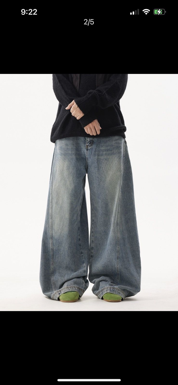 Other BTSG BAGGY WIDE LEG BLUE JEANS Size US 36 / EU 52 - 2 Thumbnail