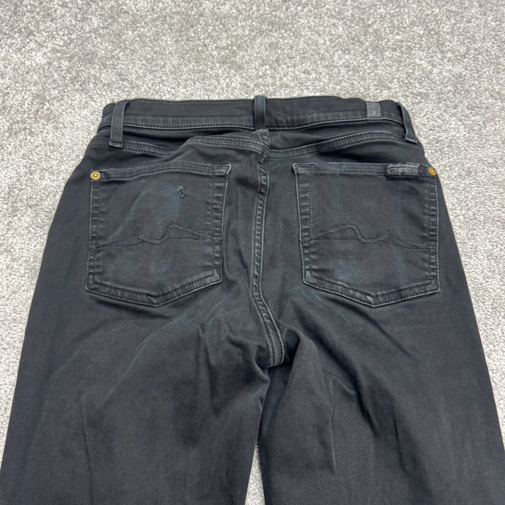 7 For All Mankind 7 For All Mankind Gwenevere High Waist Skinny Jeans Women's 26 Black Denim Size 26" / US 2 / IT 38 - 4 Thumbnail