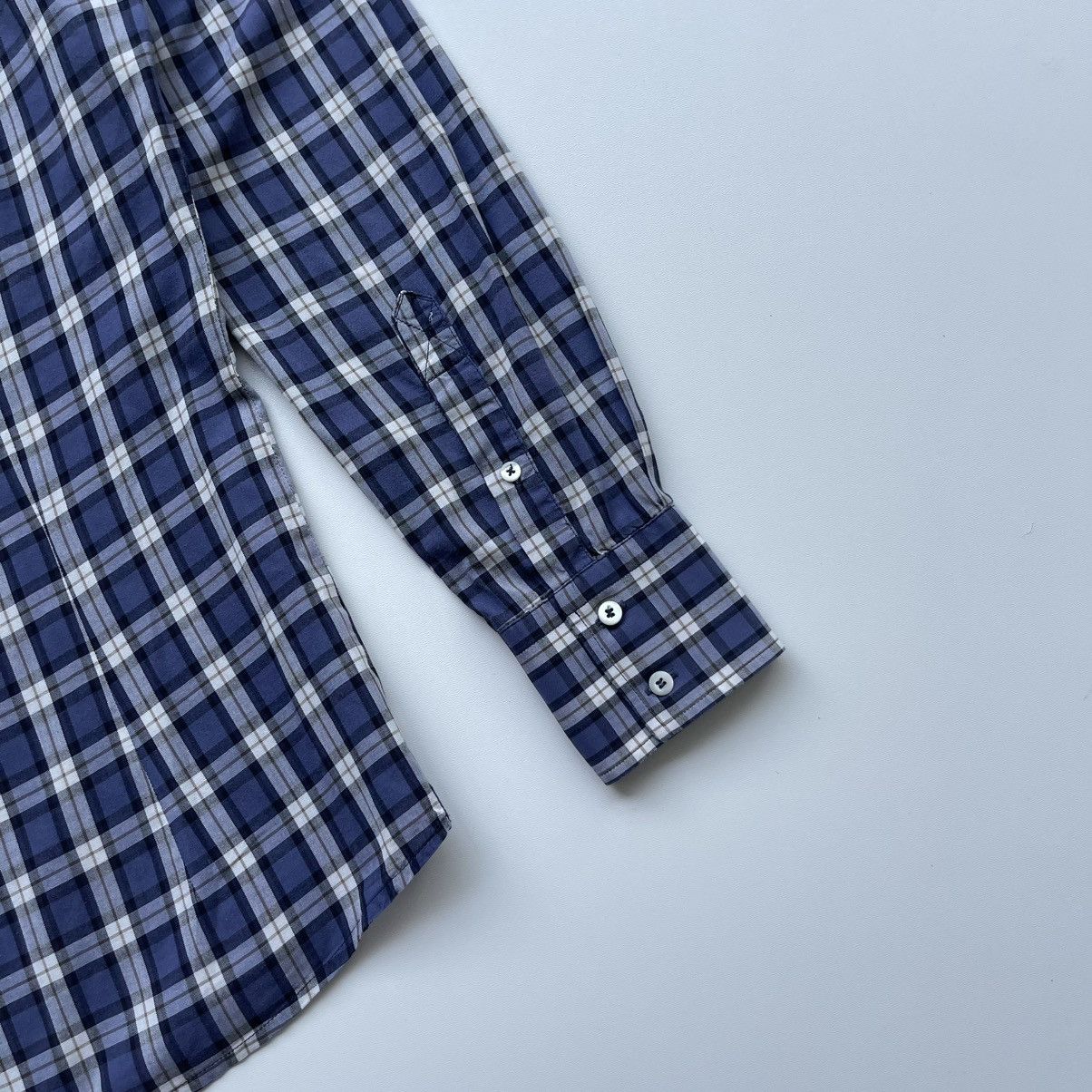 Brunello Cucinelli Brunello Cucinelli Slim Fit Cotton Checked Button Ups Shirt Size US S / EU 44-46 / 1 - 8 Thumbnail