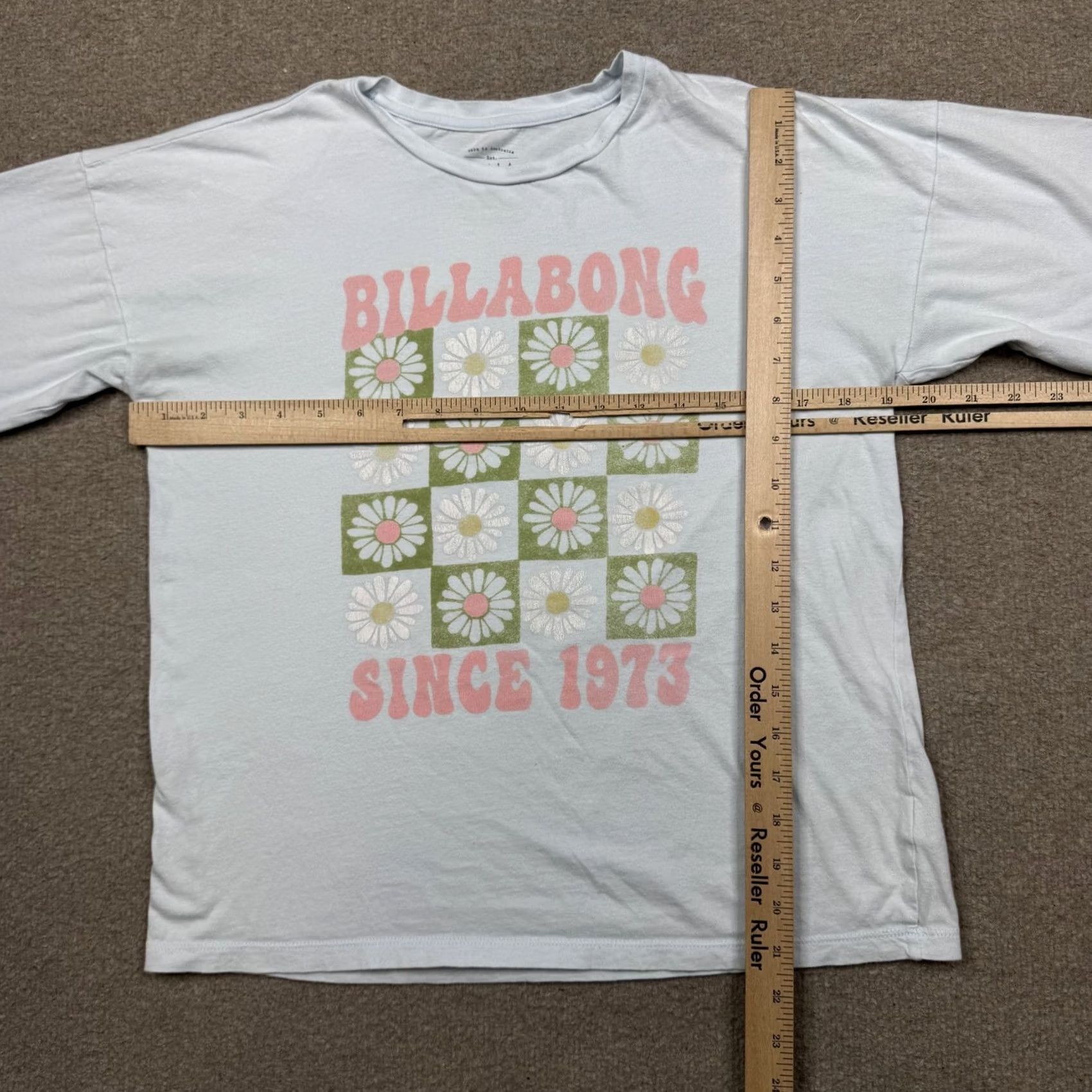 Billabong Billabong Women's Shirt L Blue Short Sleeve Cropped Floral Beach Mens? Size L / US 10 / IT 46 - 4 Thumbnail