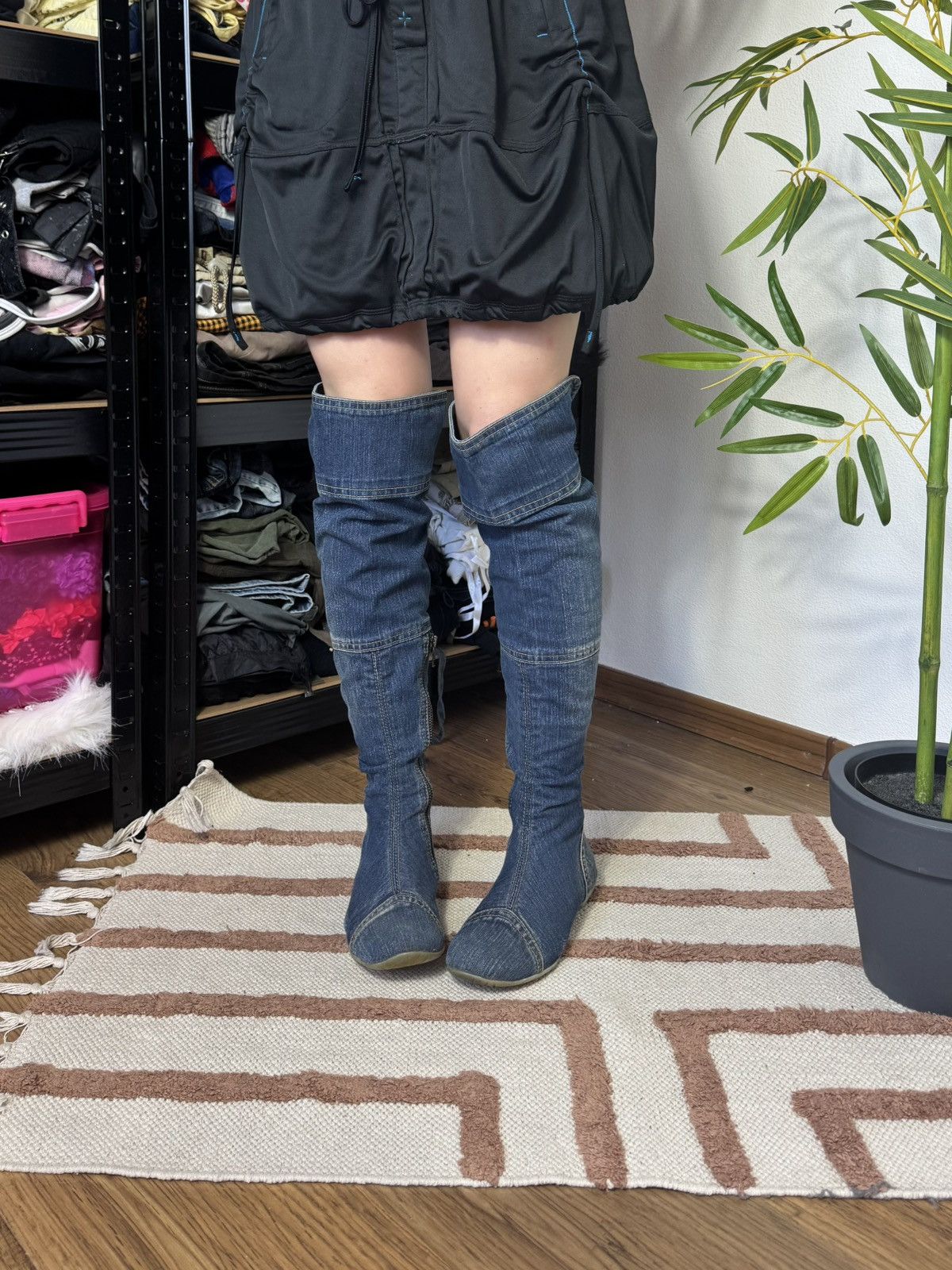 Vintage HIGH DENIM WMNS 2000s BOOTS SNEAKERS SHOES Size US 7 / IT 37 - 2 Thumbnail