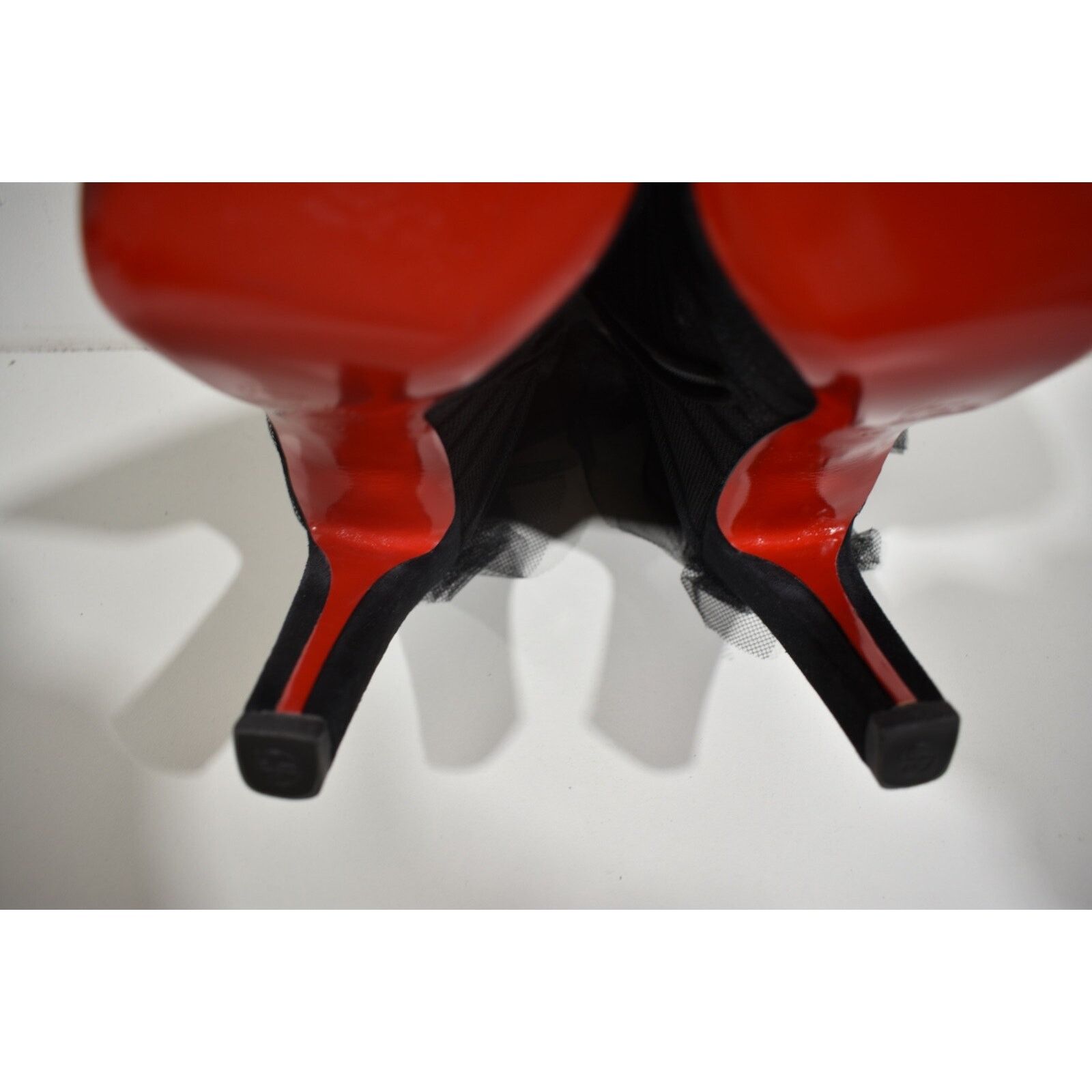 Christian Louboutin Christian Louboutin Libellibooty 100 Black Mesh Tulle Size US 10 / IT 40 - 10 Thumbnail