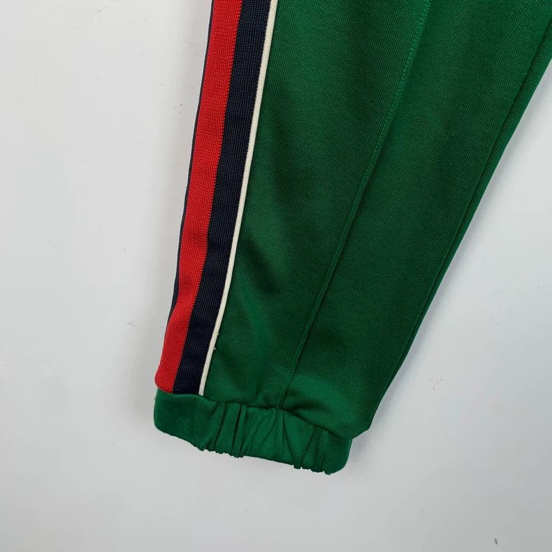 Gucci Gucci Size M Green striped elastic waist drawstring sports Size US 26 / EU 42 - 5 Thumbnail
