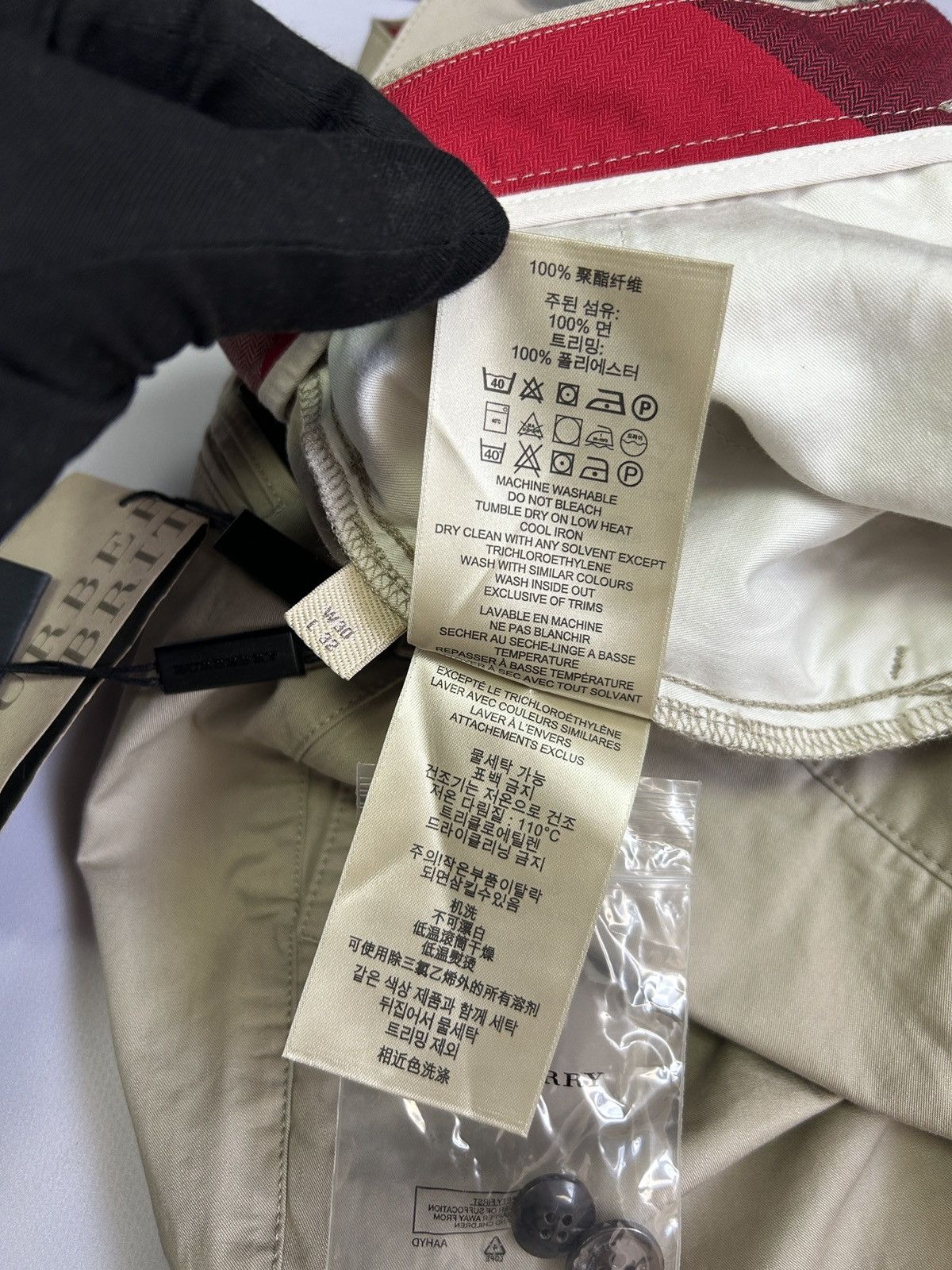 Burberry × Designer Burberry Brit Beige Chino Pants Trousers Sz W30 BNWT Luxury Size US 30 / EU 46 - 15 Thumbnail