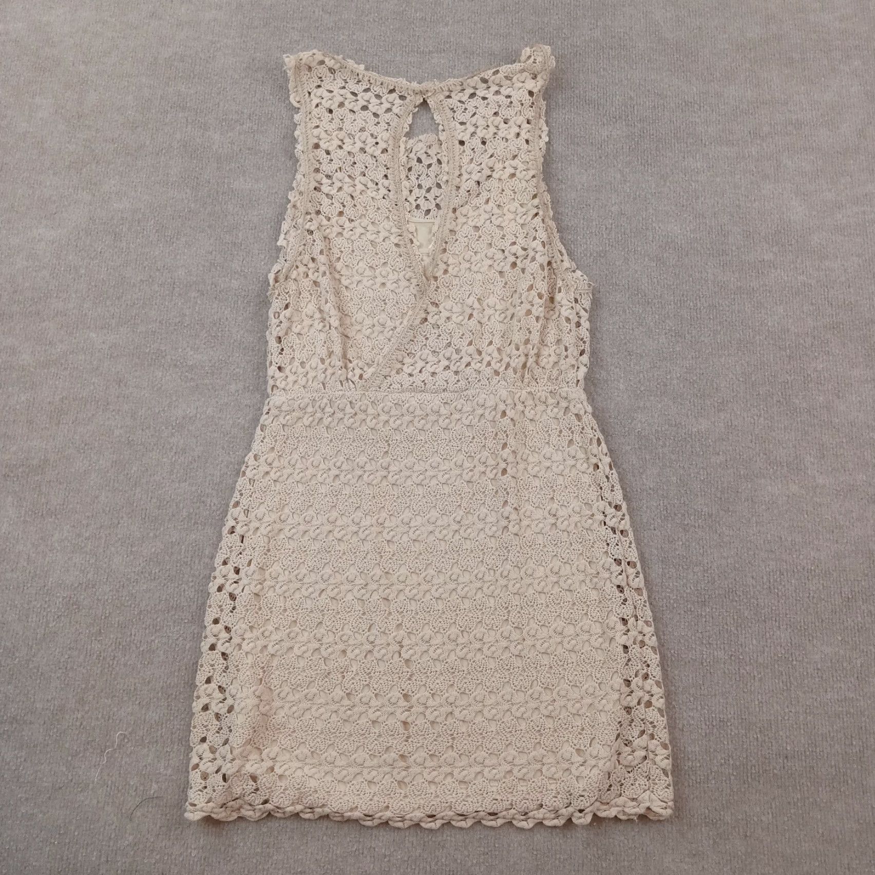 Free People Free People Dress Adult XS Brown Sleeveless Lace Casual Knee Length Tank Dress Womens Size XS / US 0-2 / IT 36-38 - 7 Thumbnail