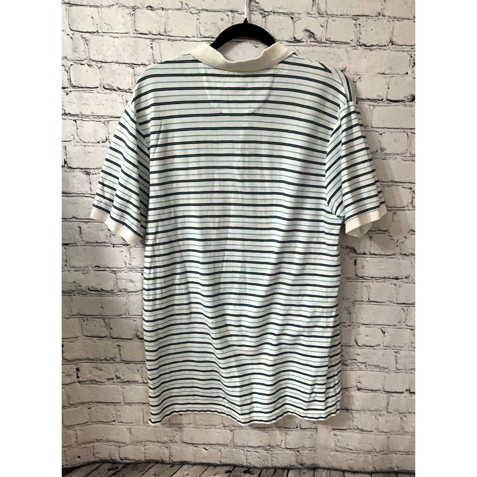Chaps VINTAGE CHAPS RALPH LAUREN MENS POLO XL Blue Striped Short Sleeve Collared Logo Polo Golf Mens XL Size US XL / EU 56 / 4 - 5 Thumbnail