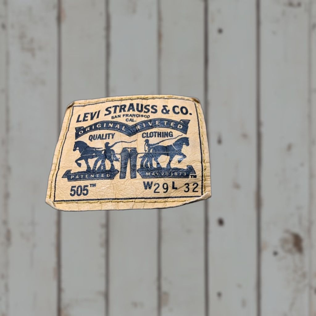 Levi's Levi's 505 Regular Straight Fit Denim Jeans Men W29 L31 Beige Stretch 90s Classic Size US 34 / EU 50 - 1 Thumbnail