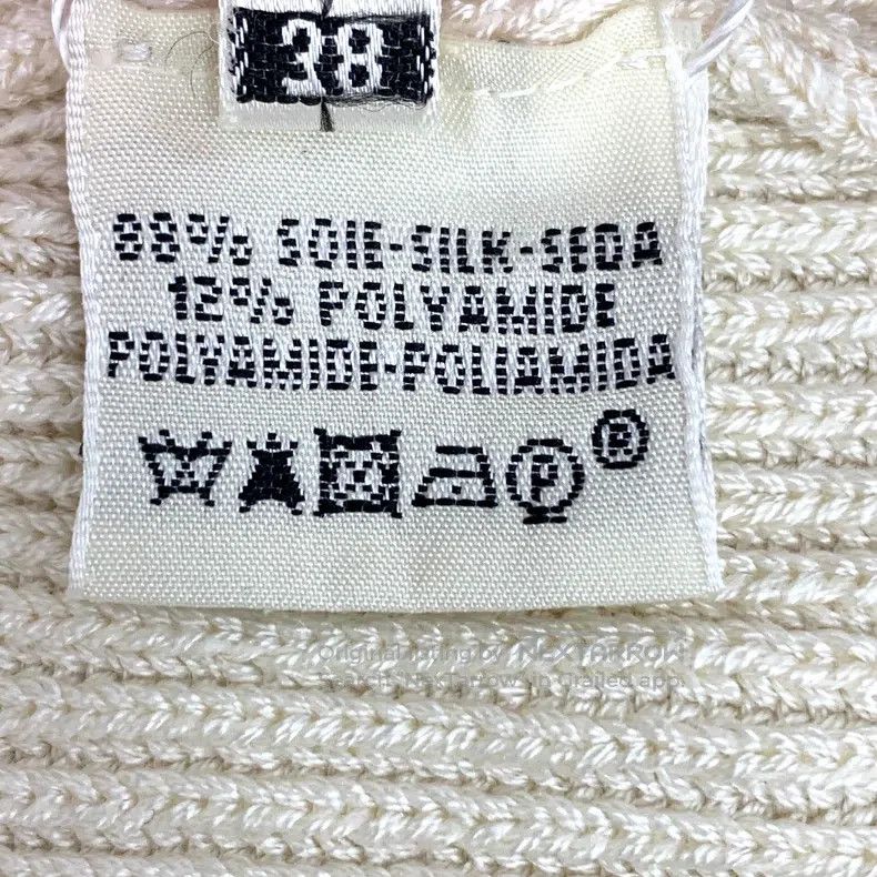 Hermes Hermes Beige Mulberry Silk V-Neck Long Sleeve Knitted Top Size XS / US 0-2 / IT 36-38 - 7 Thumbnail
