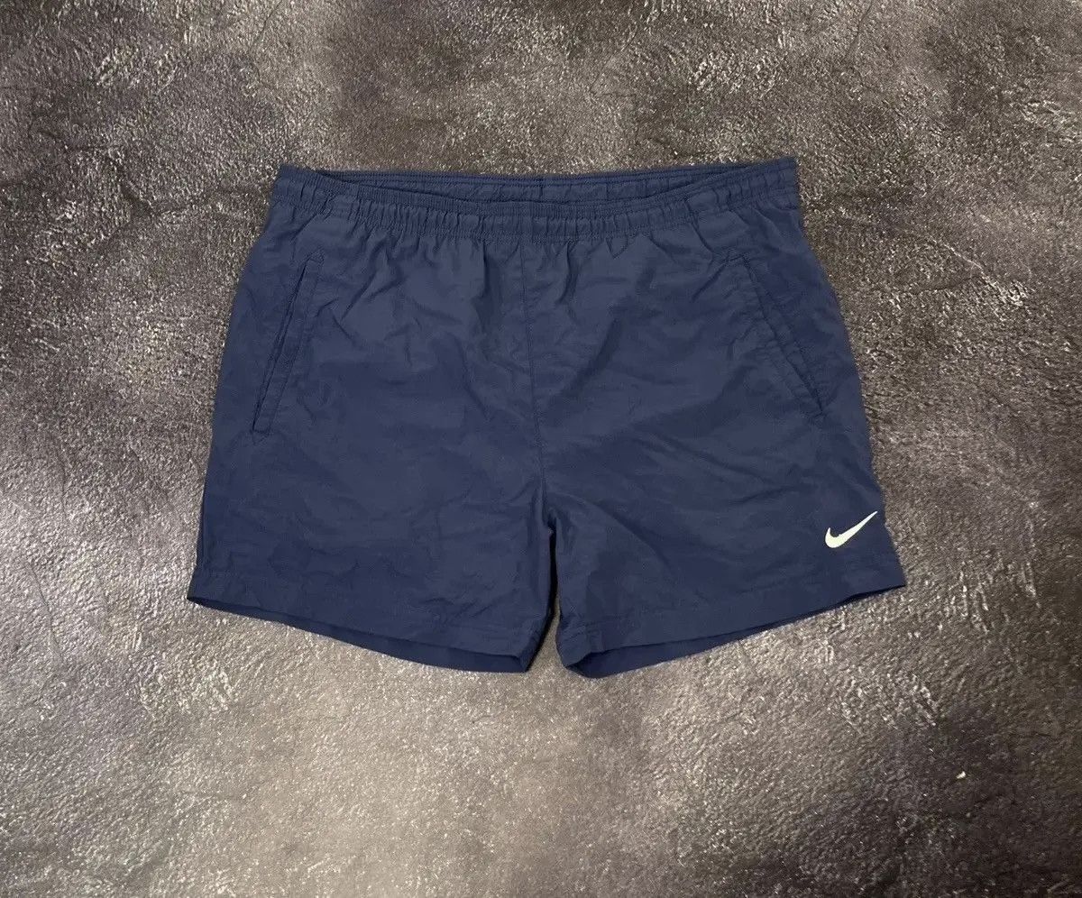 Nike × Vintage Vintage 90s Nike Y2K Big Logo Hype Retro Nylon Shorts Size US 34 / EU 50 - 1 Thumbnail