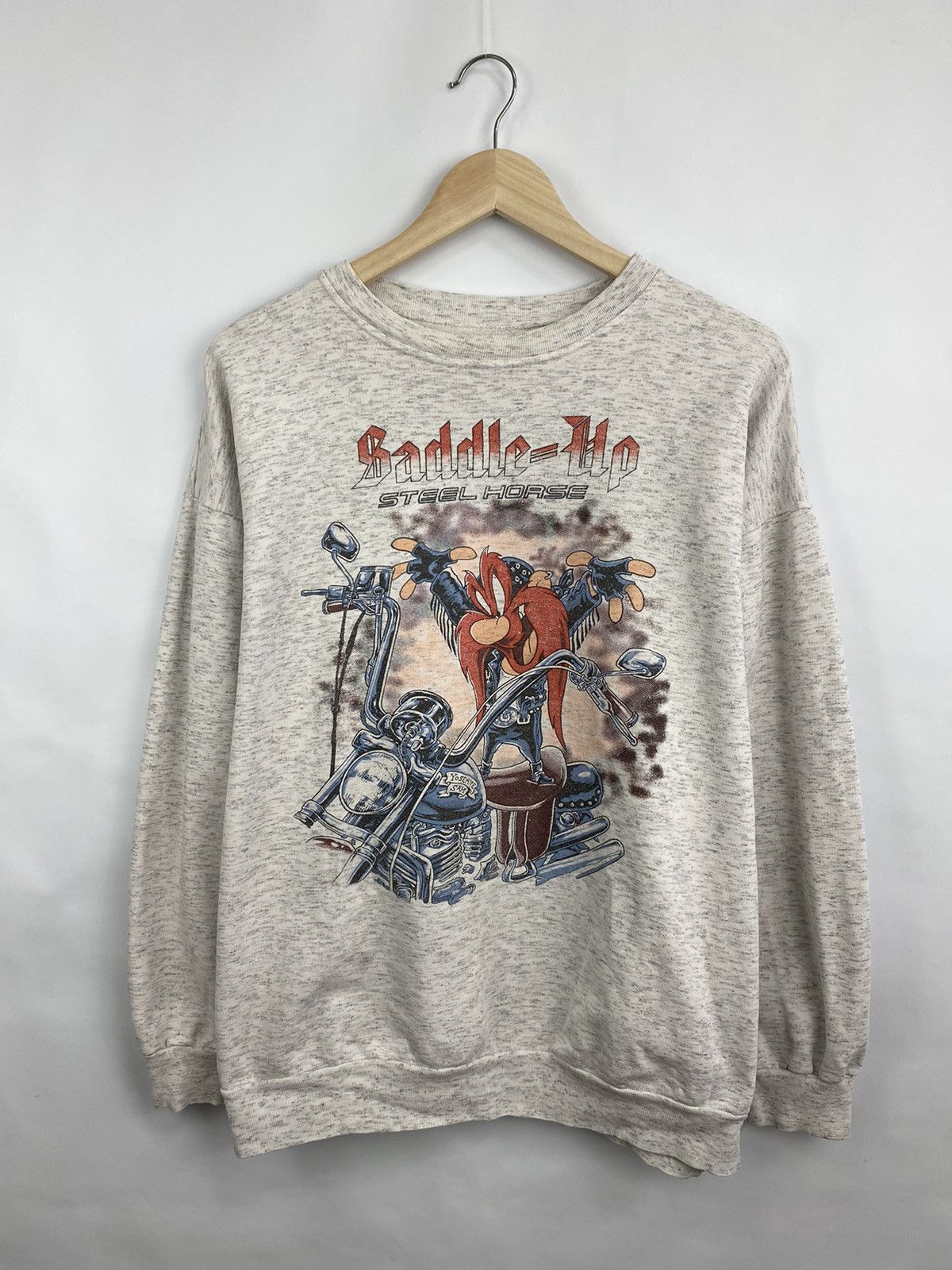 Harley Davidson Vintage 80s Yosemite Sam Choppers Sweatshirt Harley Davidson Size US L / EU 52-54 / 3 - 3 Thumbnail