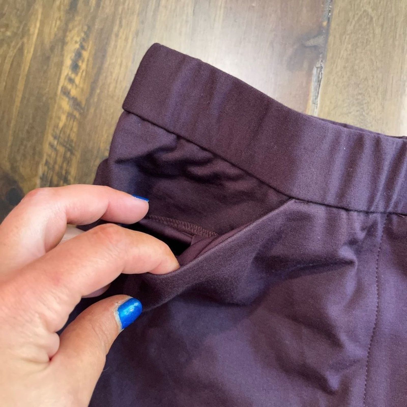 Vintage J. Jill Essential Ponte Slim-Leg Pants Plum - Size XS Size 24" / US 00 / IT 34 - 3 Thumbnail