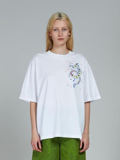 Marni o1w1db10125 Organic Jersey T-Shirt in White Size M / US 6-8 / IT 42-44 - 1 Thumbnail