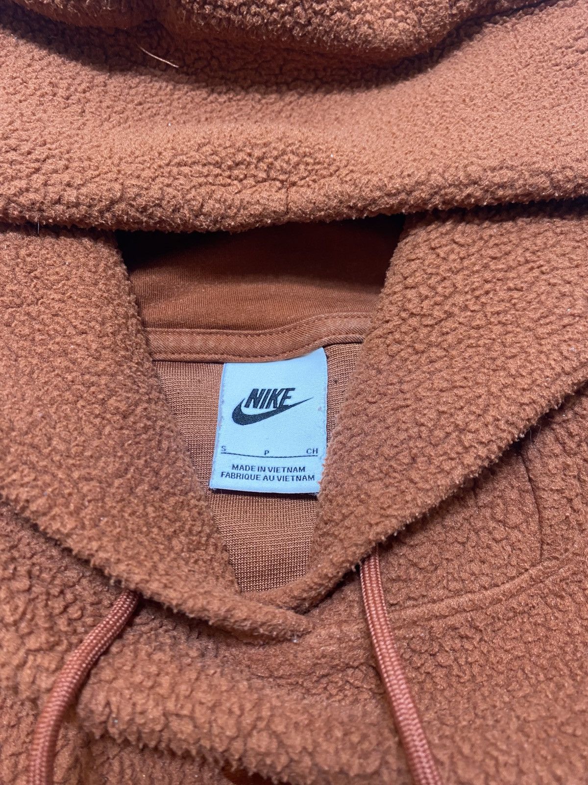 Nike Nike Centre Swoosh Sherpa Fleece Hoodie – Burnt Orange Size US S / EU 44-46 / 1 - 5 Thumbnail