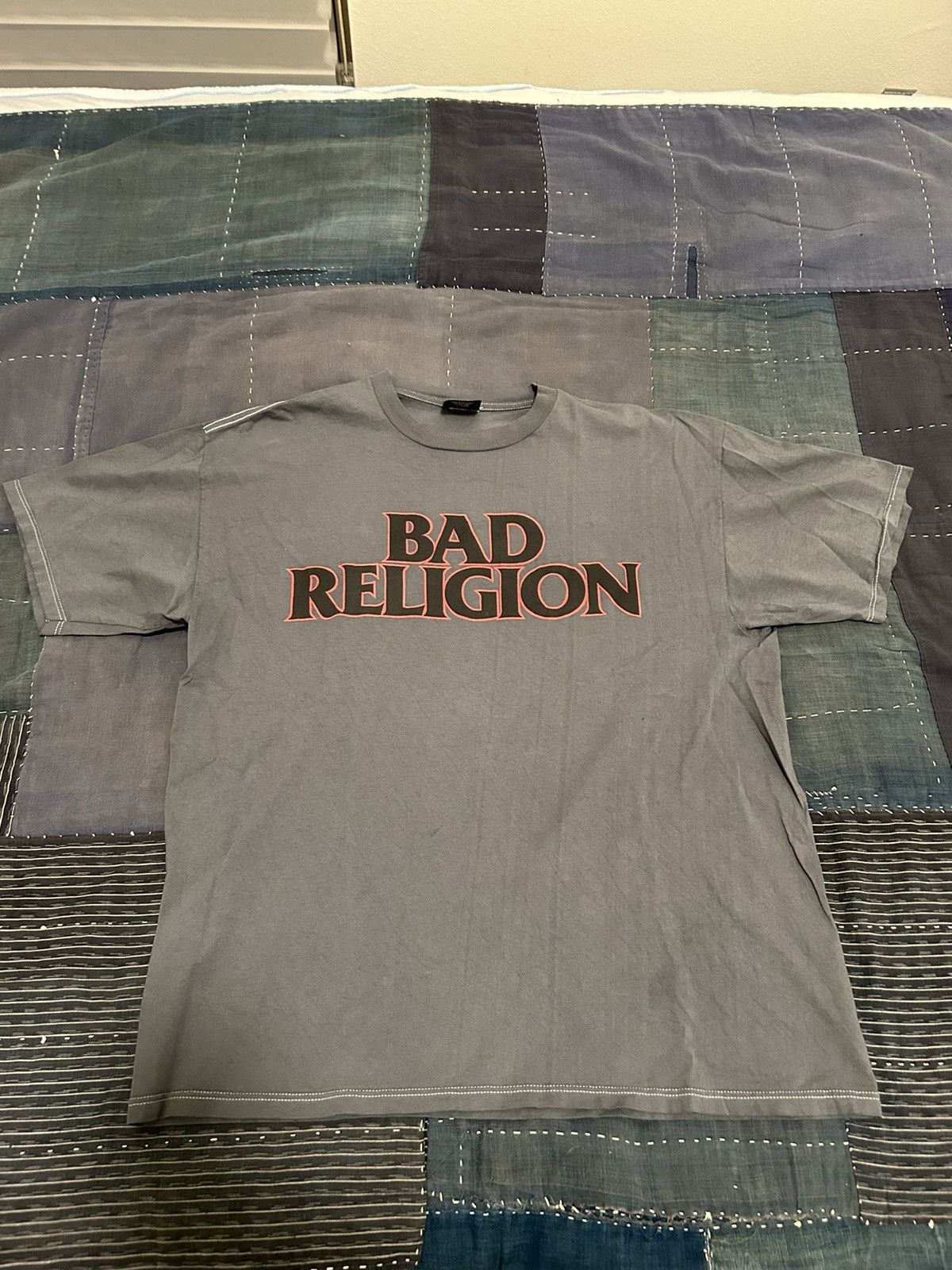 image of Band Tees Vintage Bad Religion 90's Shirt Punk Rock in Grey, Men's (Size XL)