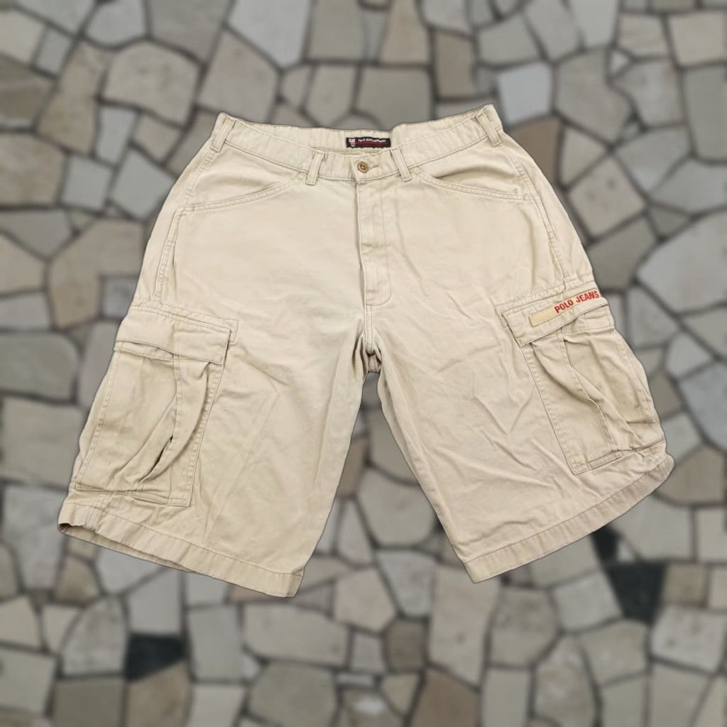 Ralph Lauren Ralph Lauren Shorts Mens 33 Khaki Freighter Cargo Pockets Utility Polo Jeans Cargo Shorts Beige Size US XS / EU 42 / 0 - 1 Thumbnail