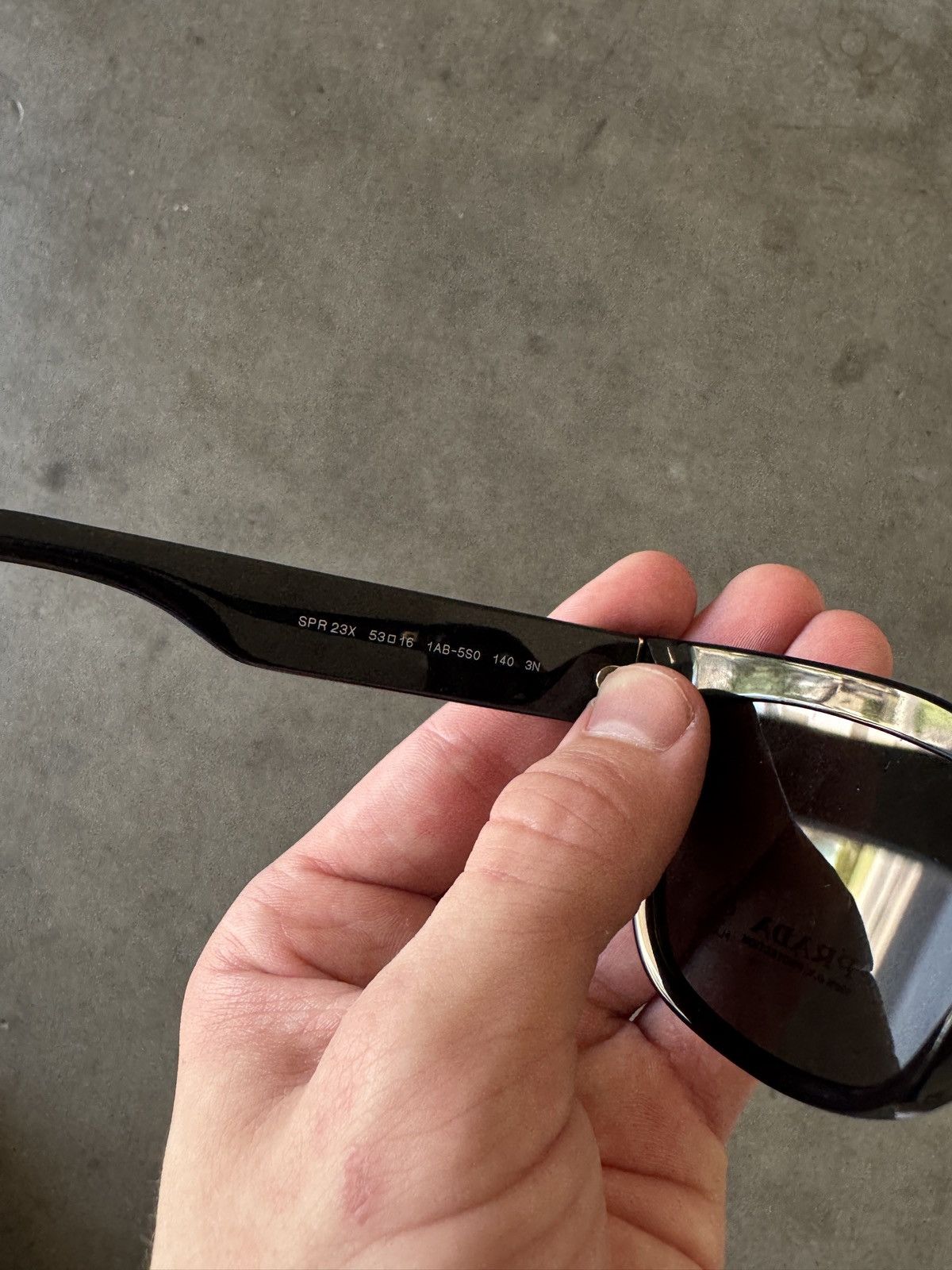 Prada Prada Milano Made in Italy Black Sun Glasses Size ONE SIZE - 5 Thumbnail