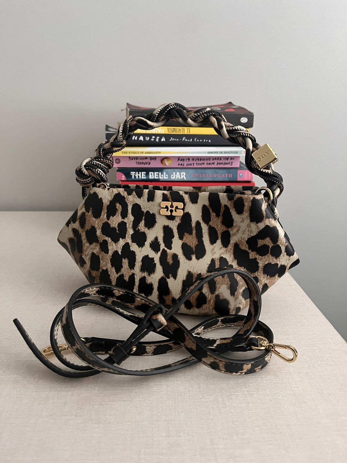 Ganni Mini Bou Ganni Bag Leopard Print Size ONE SIZE - 2 Thumbnail