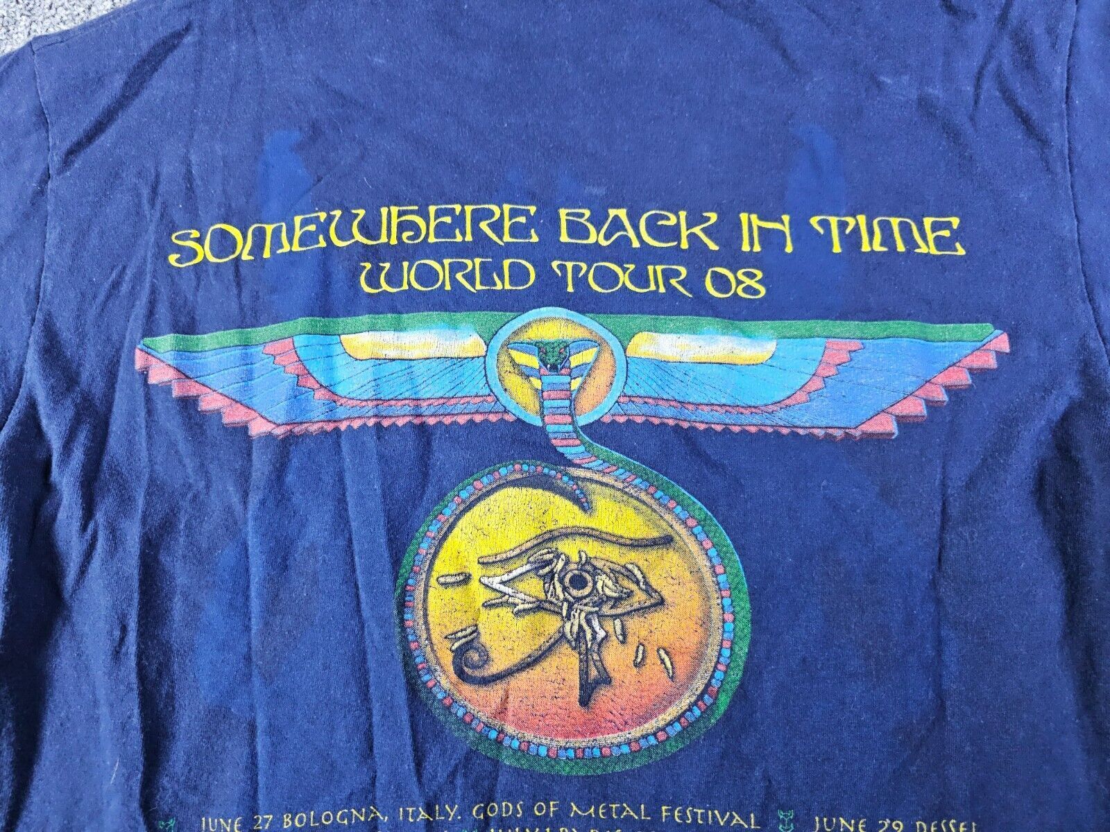 Fruit Of The Loom 2008 Iron Maiden "Somewhere Back in Time" Tour T-Shirt S Size US L / EU 52-54 / 3 - 5 Thumbnail