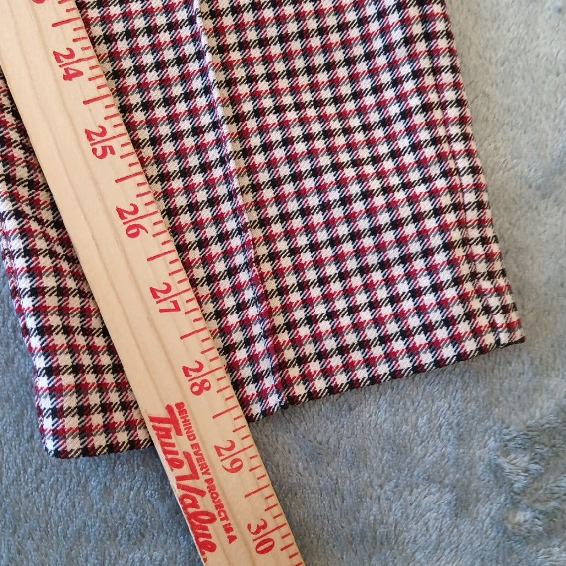 Vintage Cato Ankle Pants Womens Size 8 Red Plaid Pull On Skinny Stretch Pockets - Regular, 28.5" Inseam Size 29" - 5 Thumbnail