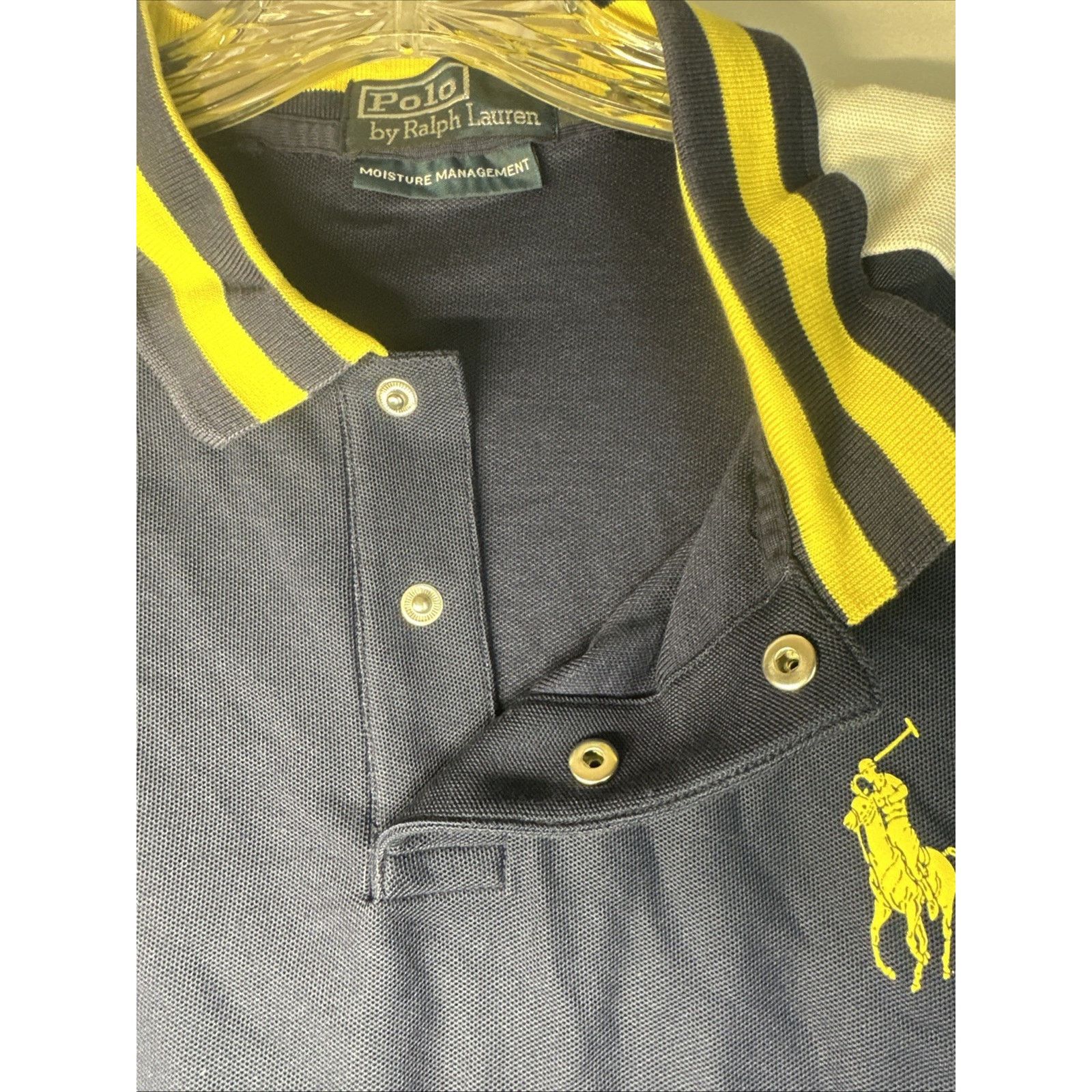 Polo Ralph Lauren Polo Ralph Lauren Polo Shirt Mens XL Blue Yellow Big Pony Size US XL / EU 56 / 4 - 4 Thumbnail