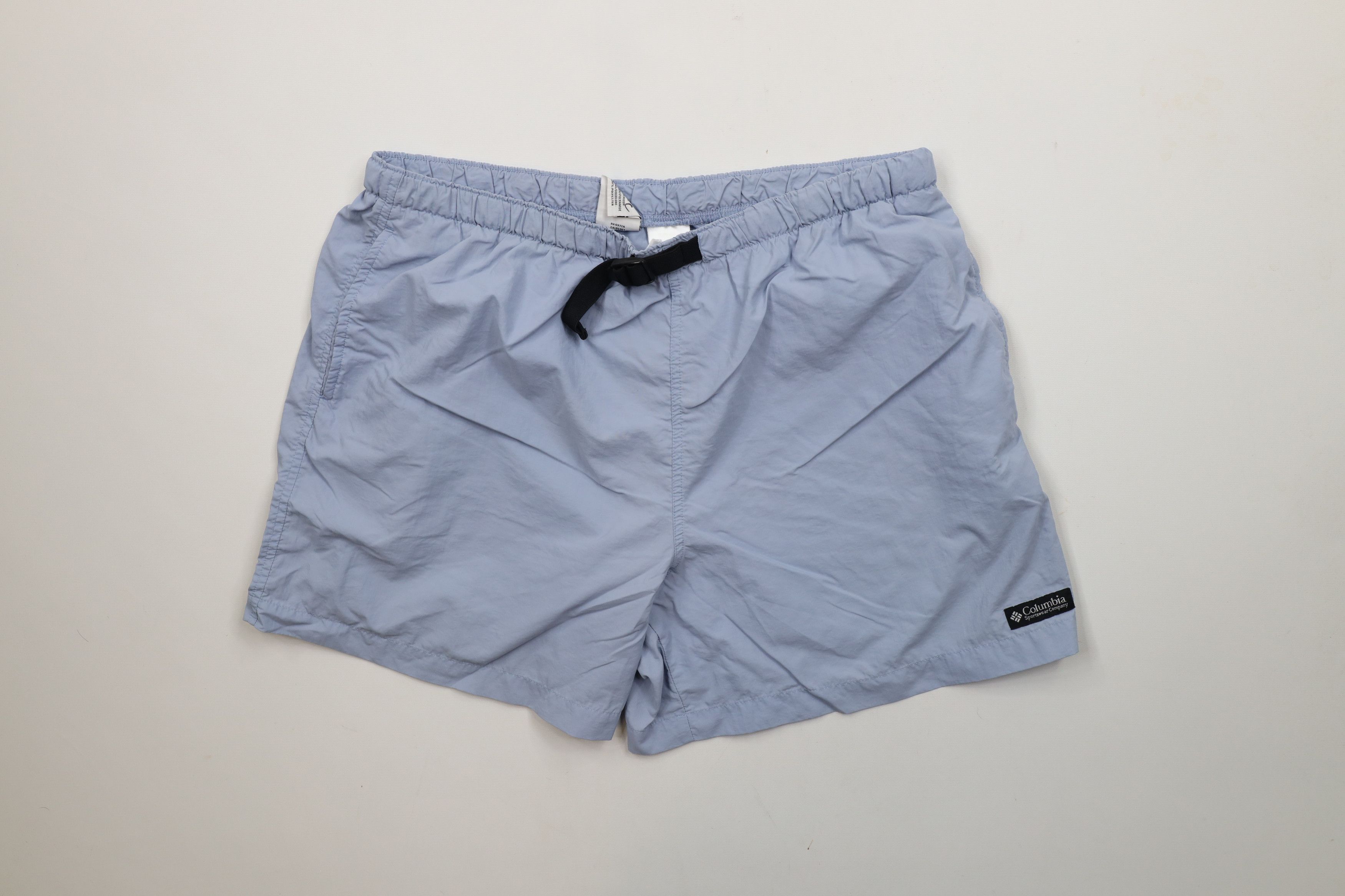 Columbia × Vintage Vintage 90s Columbia Belted Hiking Shorts Light Blue Nylon Size 34" / US 12 / IT 48 - 1 Thumbnail