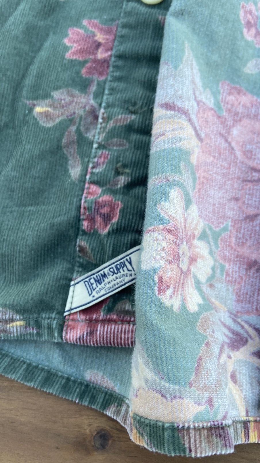 Denim & Supply Ralph Lauren 🟤Vintage Denim & Supply Corduroy Floral Shirt Rare🟤 Size US L / EU 52-54 / 3 - 5 Thumbnail
