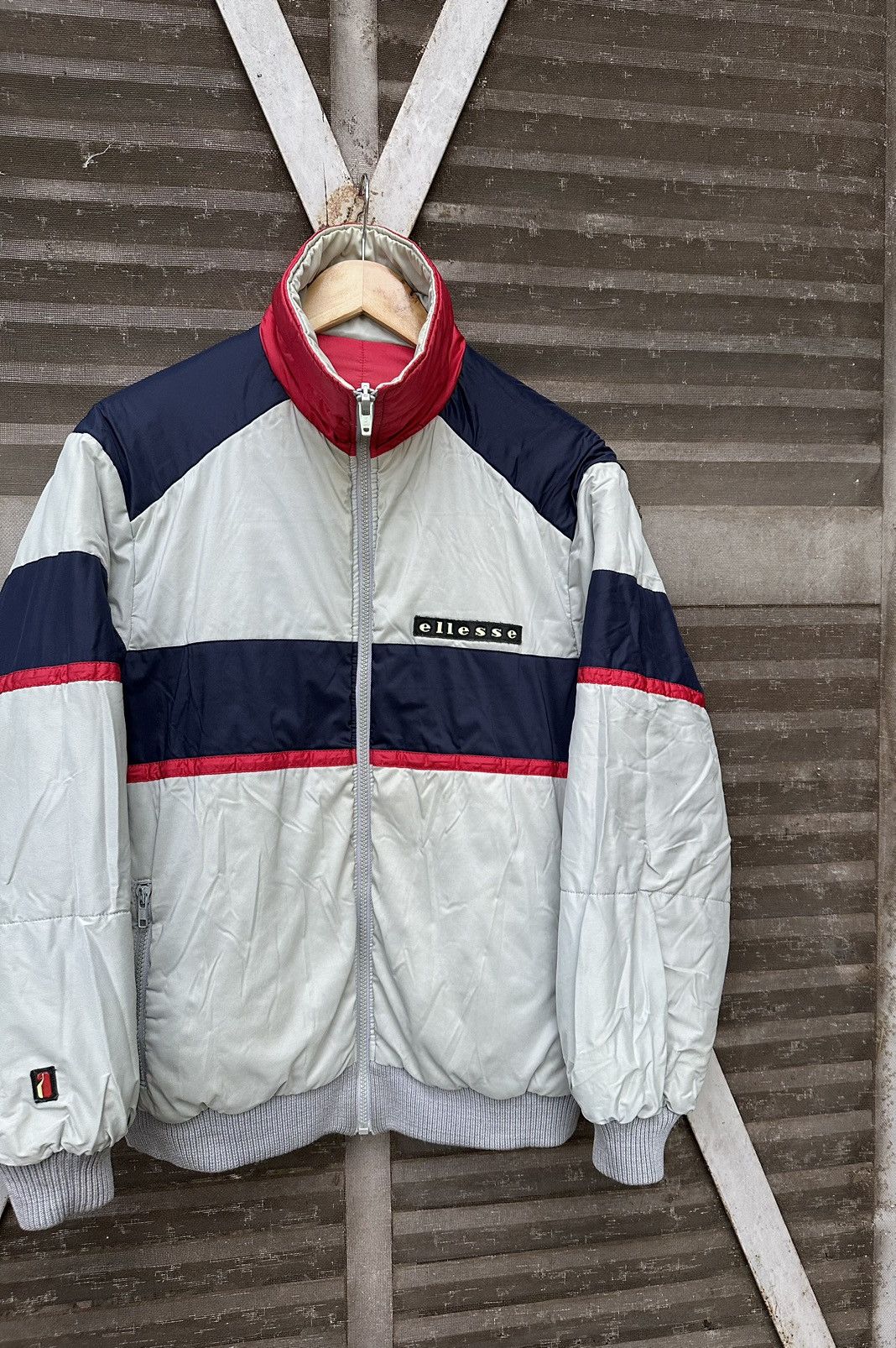 Ellesse 👹Vintage Ellesse Reversible Light Puffer Bomber Jacket Size US M / EU 48-50 / 2 - 6 Thumbnail
