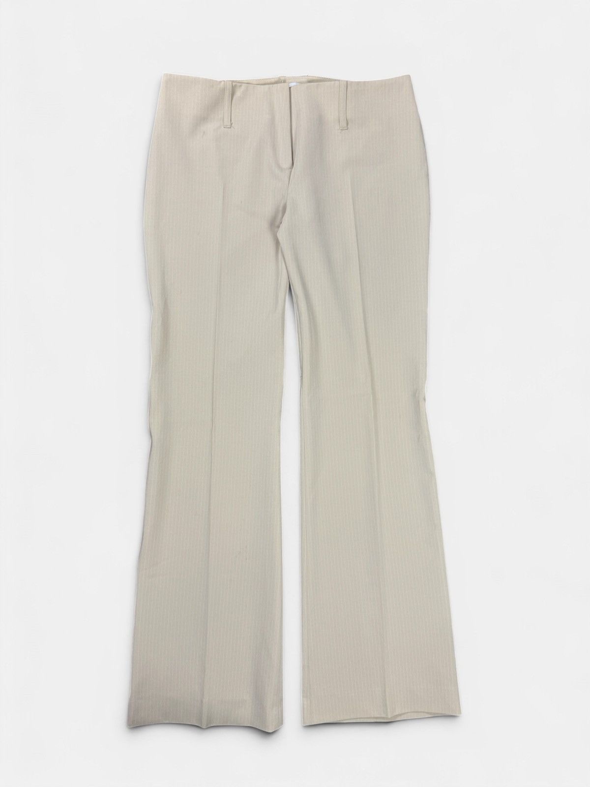Alexander McQueen Alexander McQueen - 90’s Ivory Pinstripe Bootcut Pants Size 30" / US 8 / IT 44 - 1 Thumbnail