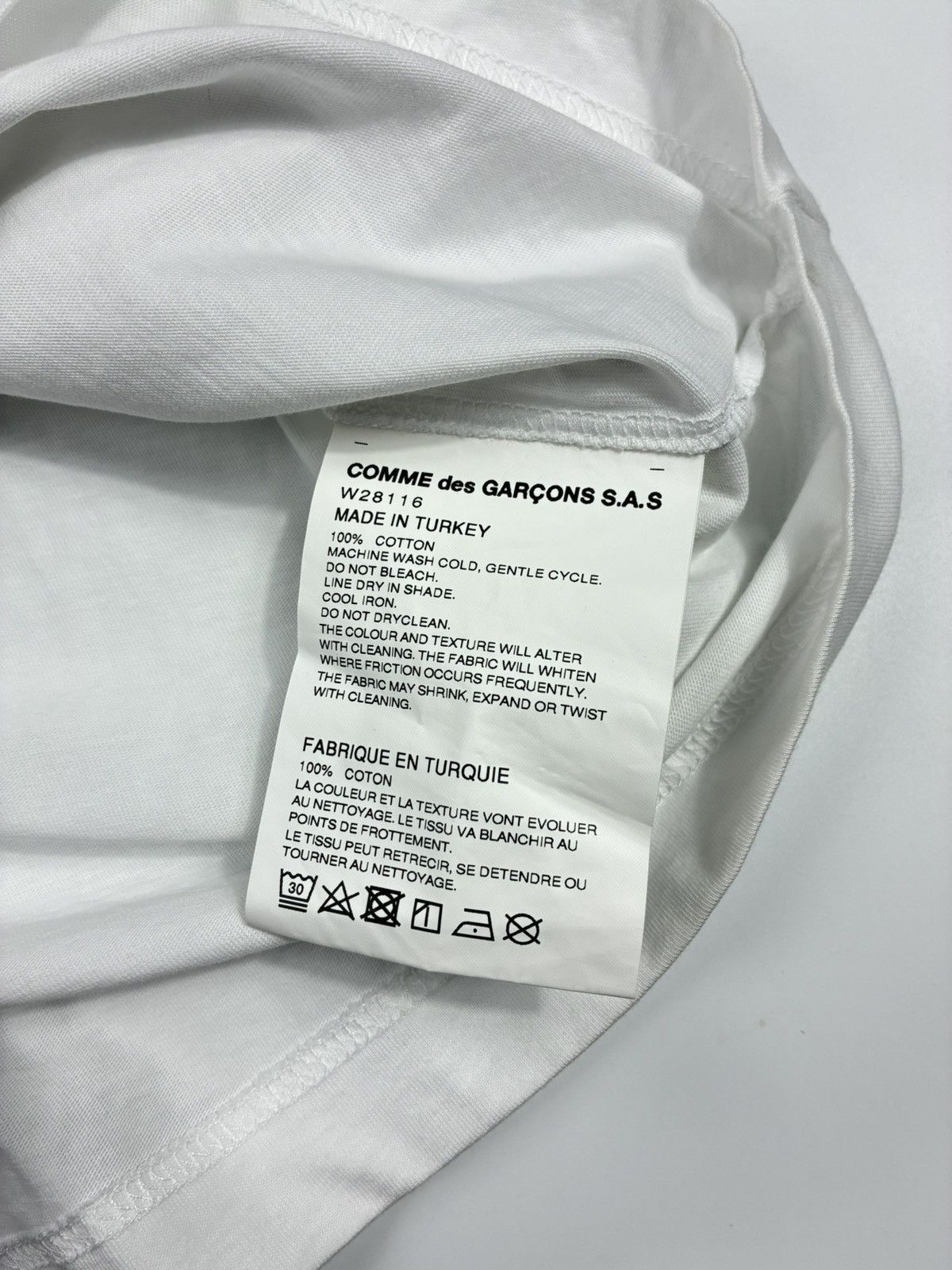 Comme des Garcons Comme des Garçons SHIRT Logo Print T-Shirt (White) Size US L / EU 52-54 / 3 - 5 Thumbnail