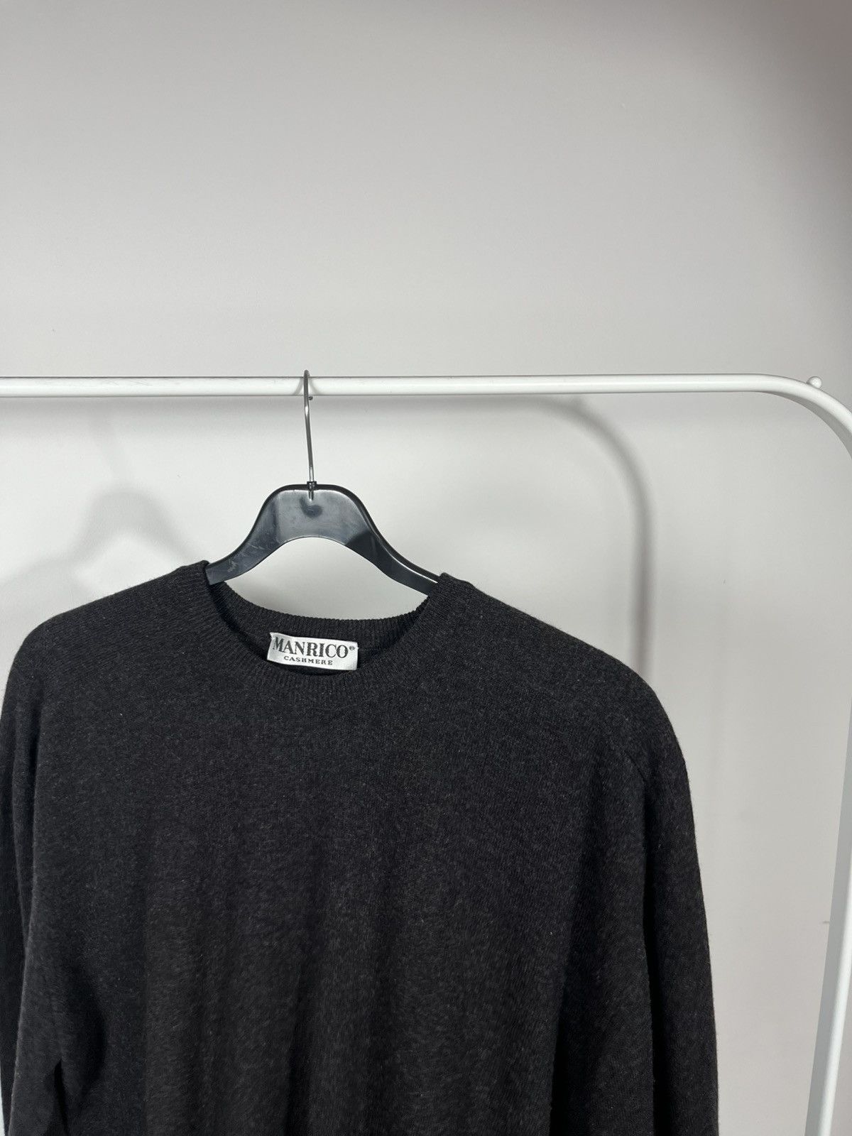 Other Manrico Cashmere Dark Grey Crewneck Sweater Made in Italy Size US XL / EU 56 / 4 - 10 Thumbnail