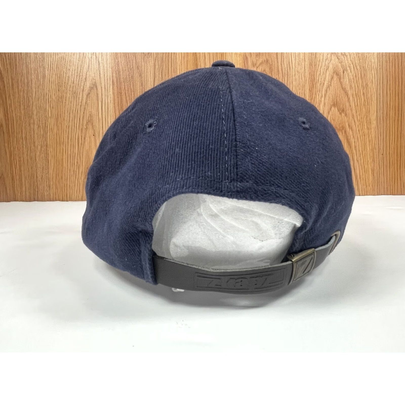 Vintage Kap Hat Adults Walsh Brothers 100 Adjustable Leather StrapBack Cap One Size Fits Blue Leather Baseball Cap Mens Adjustable StrapBack Cap Size ONE SIZE - 5 Thumbnail