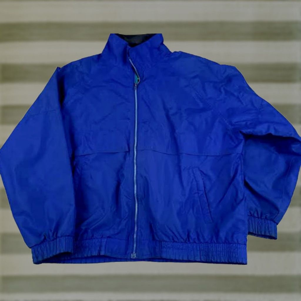 X-LARGE VINTAGE Catamount Trail Windbreaker Jacket XL Blue 90s Mens Nylon Windbreaker Zip Pockets Solid Size US XL / EU 56 / 4 - 1 Thumbnail