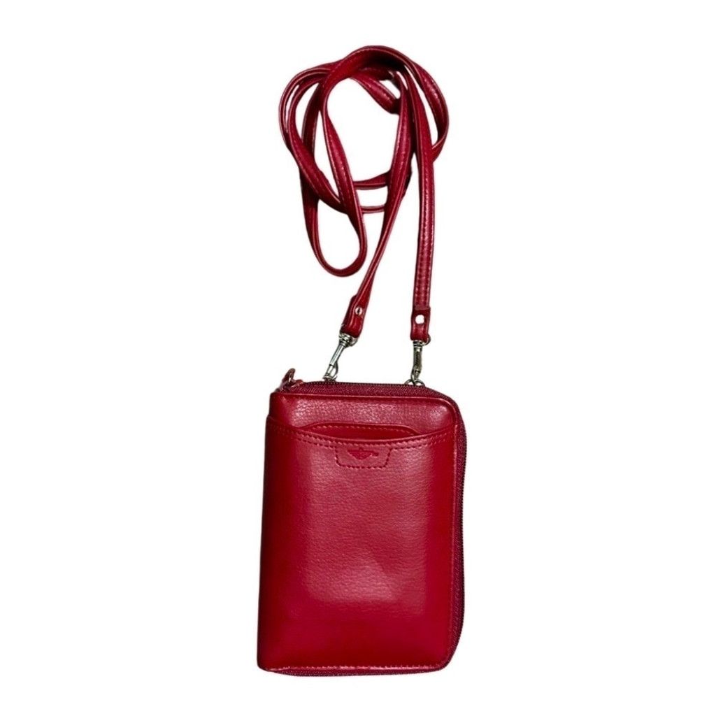 Dockers DOCKERS Genuine Leather Red Crossbody Bag. Size ONE SIZE - 16 Thumbnail