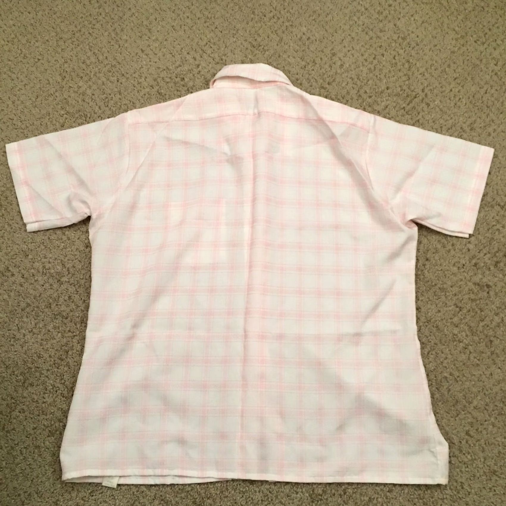 Arrow Arrow Shirt Mens 17.5 Pink Plaid Short Sleeve Button Up Size US XXL / EU 58 / 5 - 5 Thumbnail