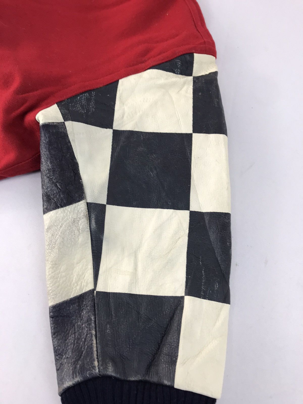 Junko Shimada Junko Shimada Part 2 Varsity Jacket Checked Leather Sleeve Size US L / EU 52-54 / 3 - 13 Thumbnail