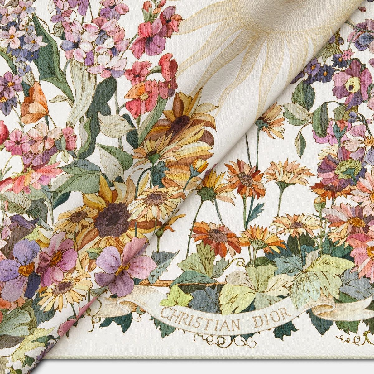 Dior o1bcso1str0226 Size:OS/Soleil 90 Square Scarf in Multicolor Size ONE SIZE - 4 Thumbnail