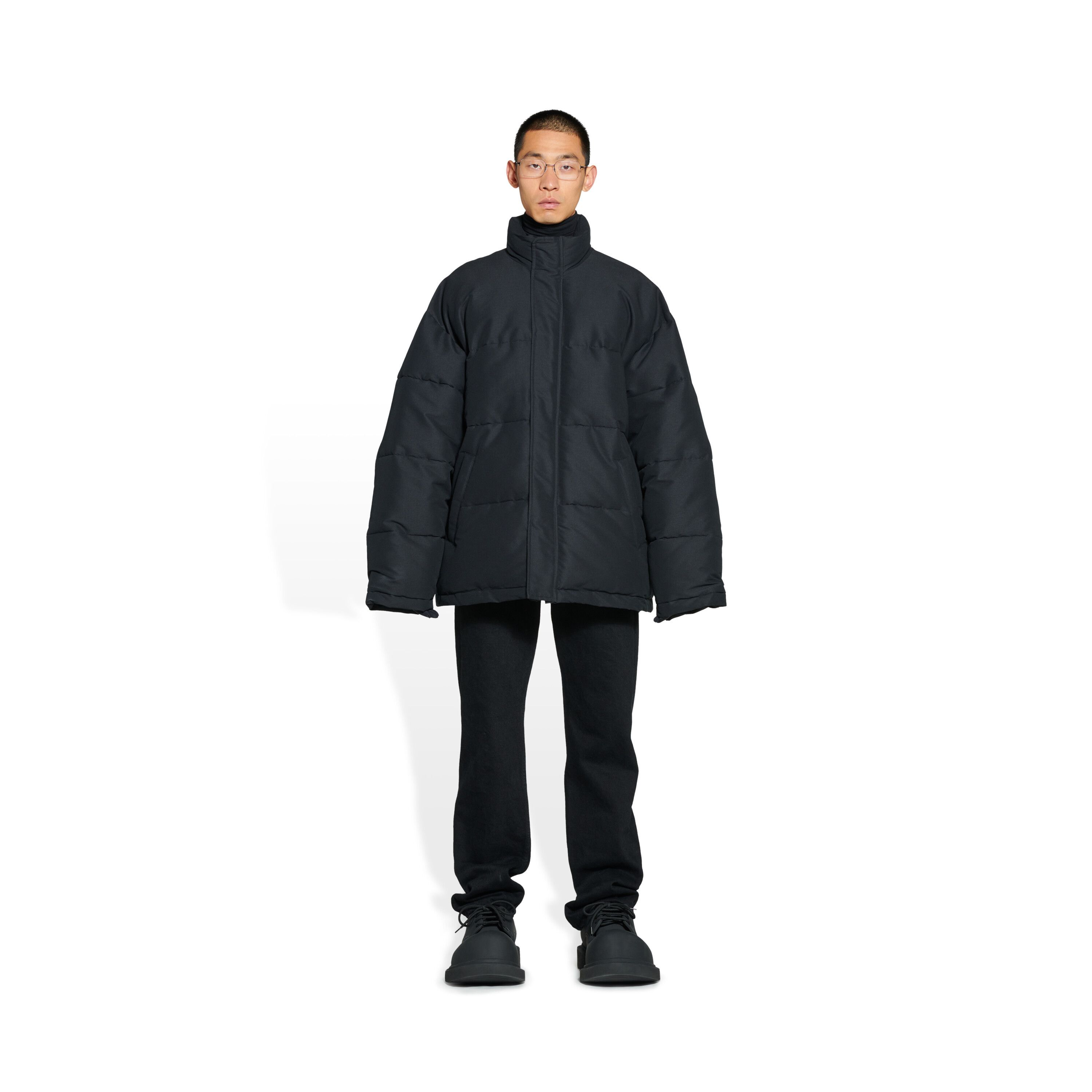 Balenciaga o1w1db11225 Boxy Puffer Jacket in Black Size US M / EU 48-50 / 2 - 1 Preview