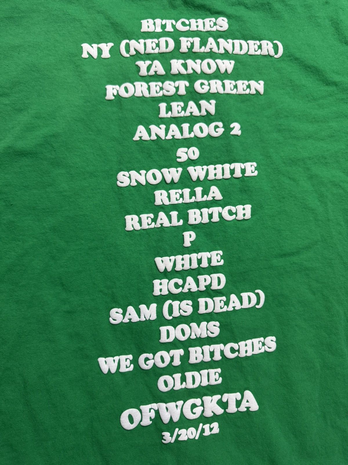 Odd Future × Tyler The Creator Vintage 2012 Odd Future Vol 2 Track List Center Logo Size US M / EU 48-50 / 2 - 5 Thumbnail