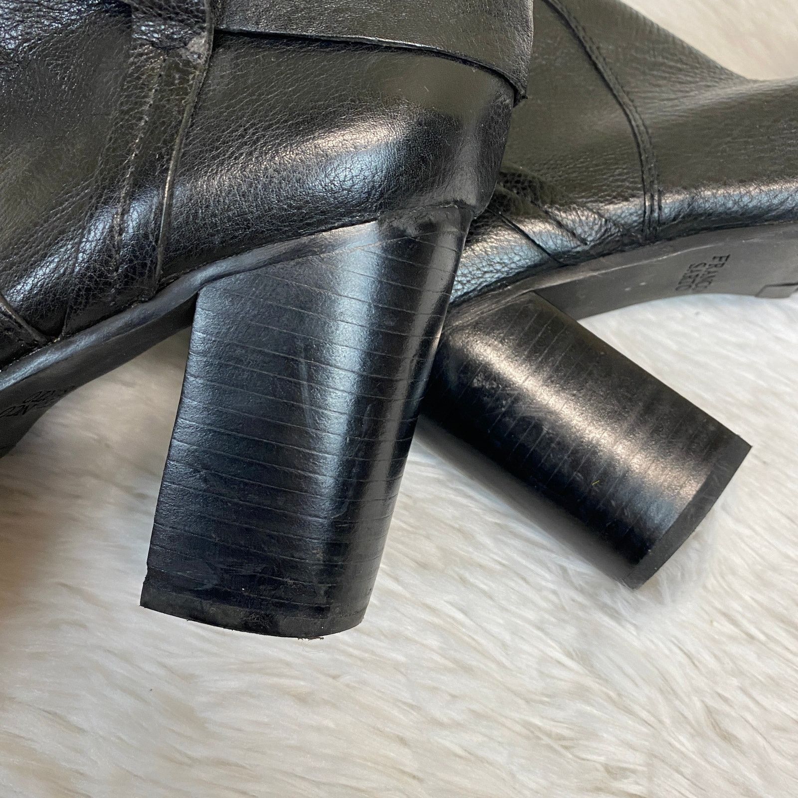 Franco Sarto Franco Sarto Occela Black Leather Ankle Boots Size 8 Size US 8 / IT 38 - 8 Thumbnail
