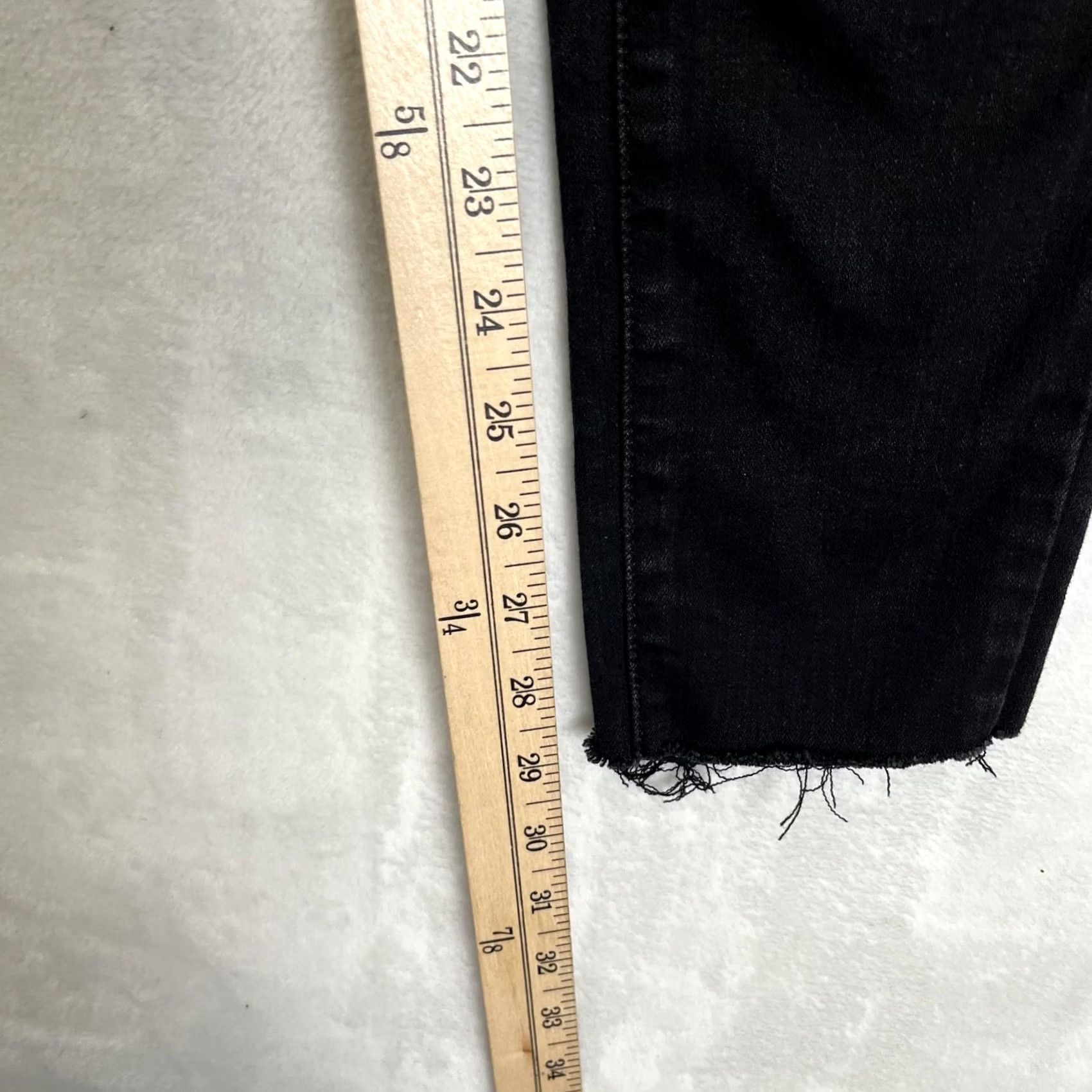 Levi's VINTAGE Levi's Mile High Super Skinny Jeans Womens 28 Black Distressed Stretch Denim Size 28" / US 6 / IT 42 - 6 Thumbnail