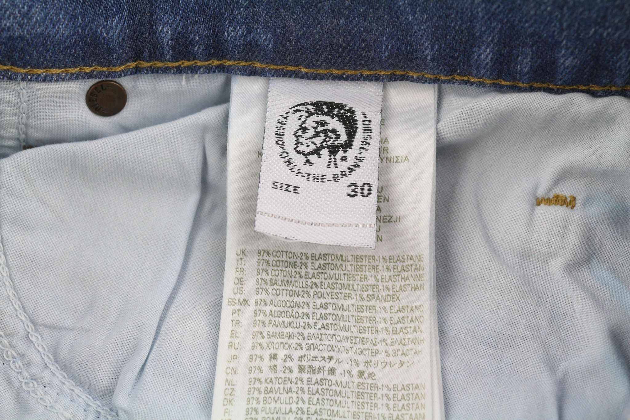 Diesel D-MIHTRY 009NF W30/L34 Straight Stretch Jeans 40185 Size US 30 / EU 46 - 8 Thumbnail