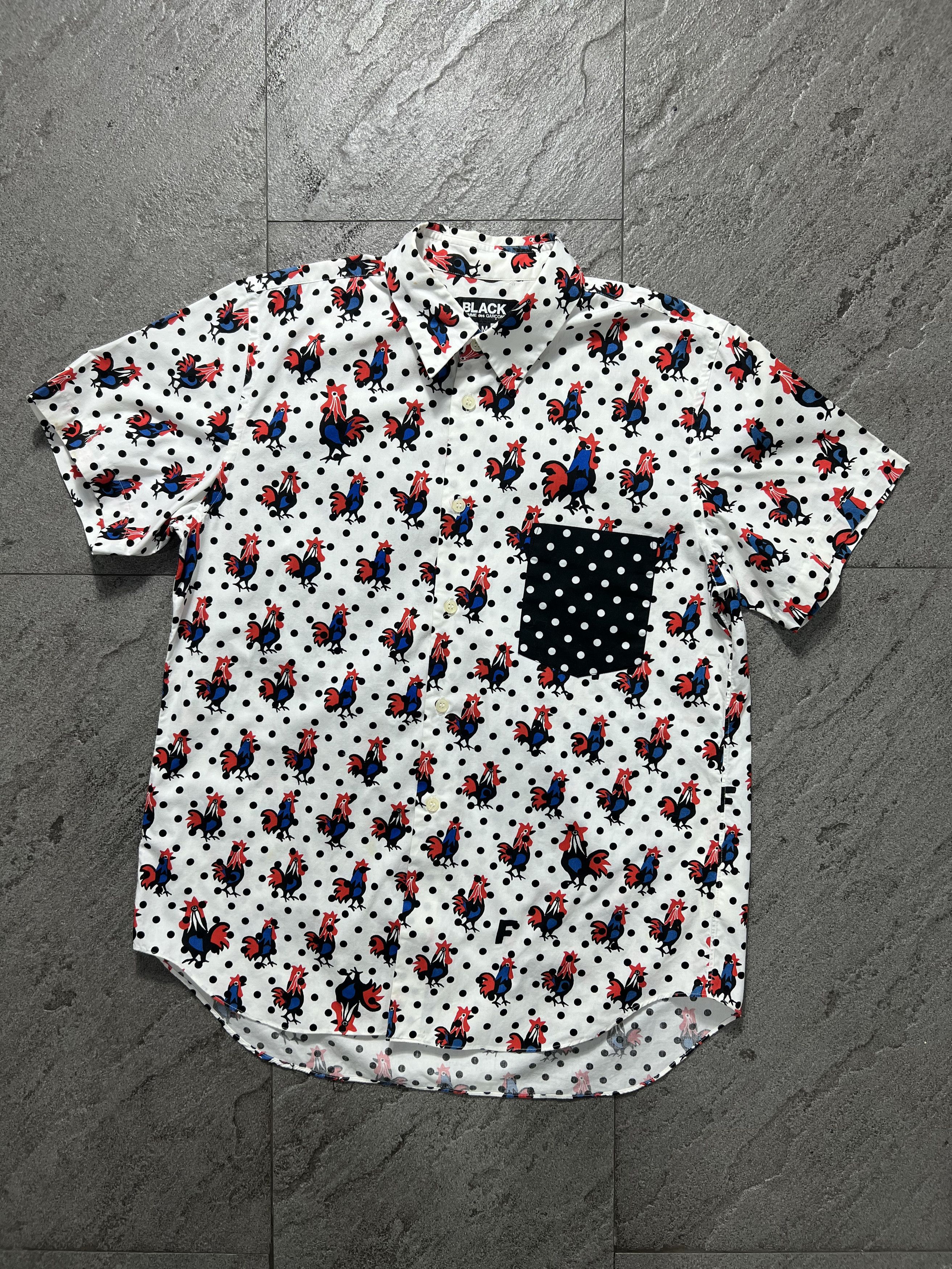 Comme des Garcons Comme des Garçons Black Chicken Printed Dot Shirt Size US M / EU 48-50 / 2 - 1 Thumbnail