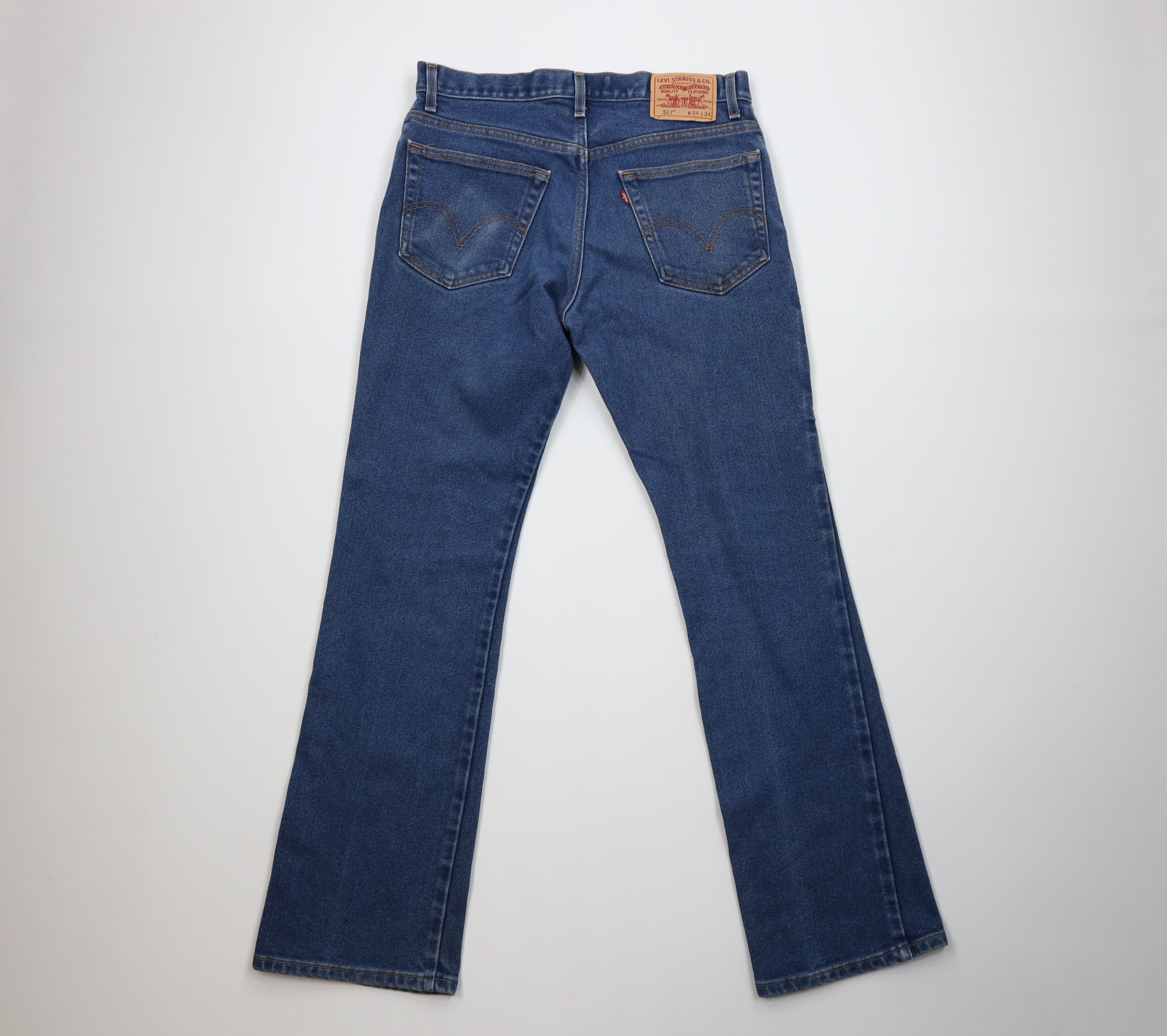 Levi's Vintage Y2K Levis 517 Western Wide Leg Boot Cut Denim Jeans Size US 34 / EU 50 - 10 Thumbnail
