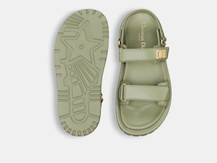 Dior o1w1db11124 Lambskin Dioract Sandals in Green Size US 8 / IT 38 - 4 Thumbnail