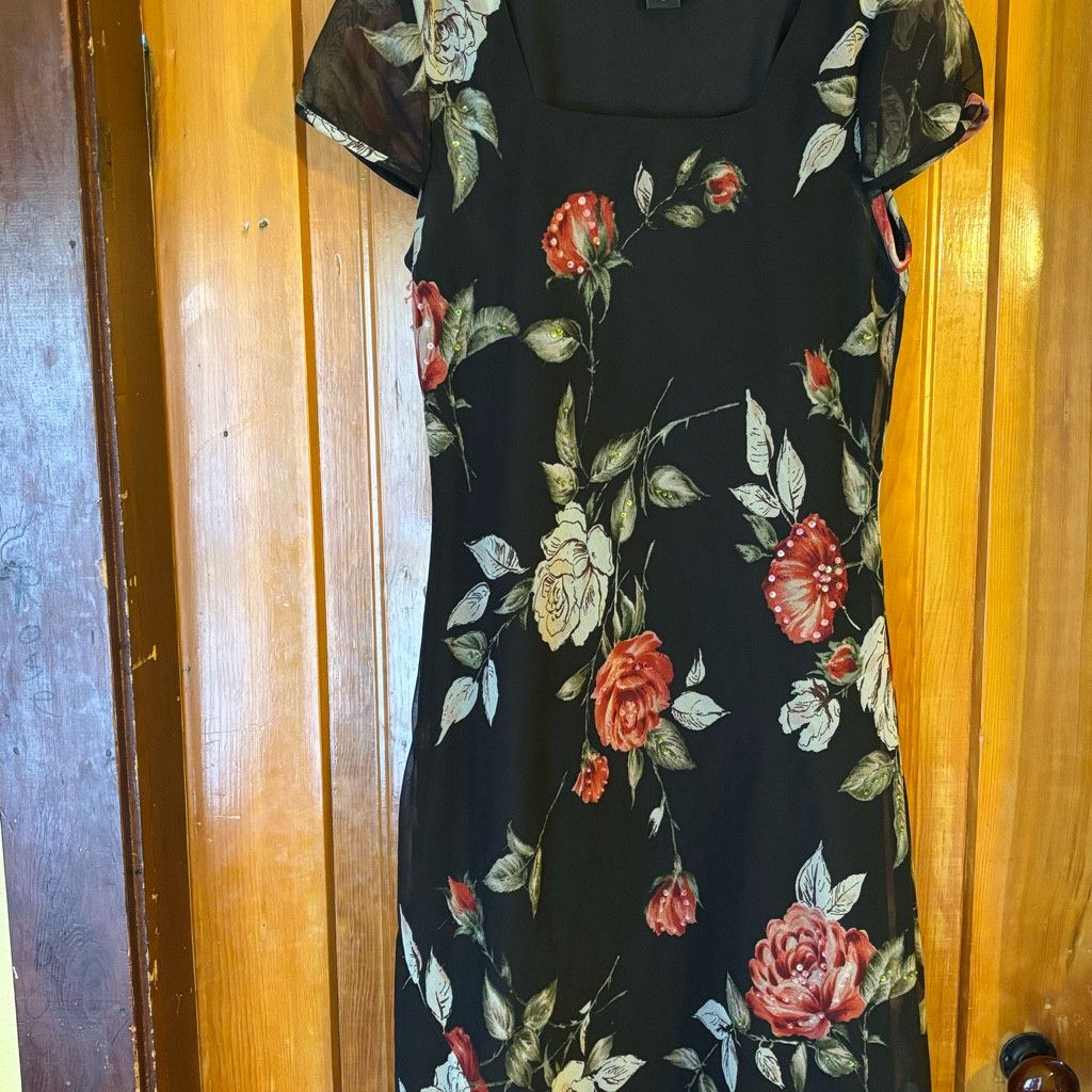 Vintage Vintage Y2K American Angel floral Dress Size L / US 10 / IT 46 - 1 Thumbnail