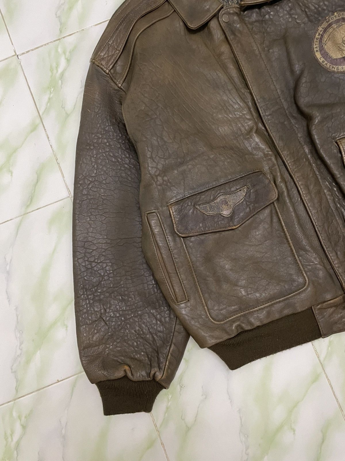 Indian Motorcycle Vintage Indian Motorcycle Flying Tigers Leather Jacket 50s Size US XL / EU 56 / 4 - 10 Thumbnail